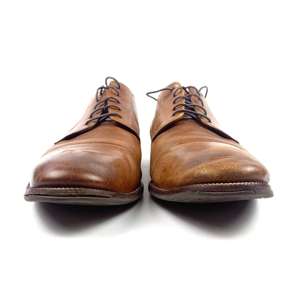 Cole Haan Benton Cap Toe Derby II Leather Oxford Shoes Mens Sz 13 M Brown C24120
